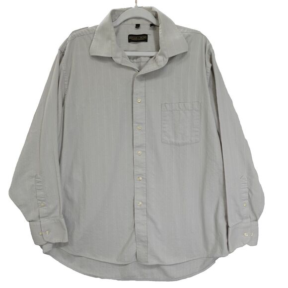 Donald J. Trump Signature Collection Button Dress Shirt Mens 17.5 34/35 Gray - Picture 1 of 16